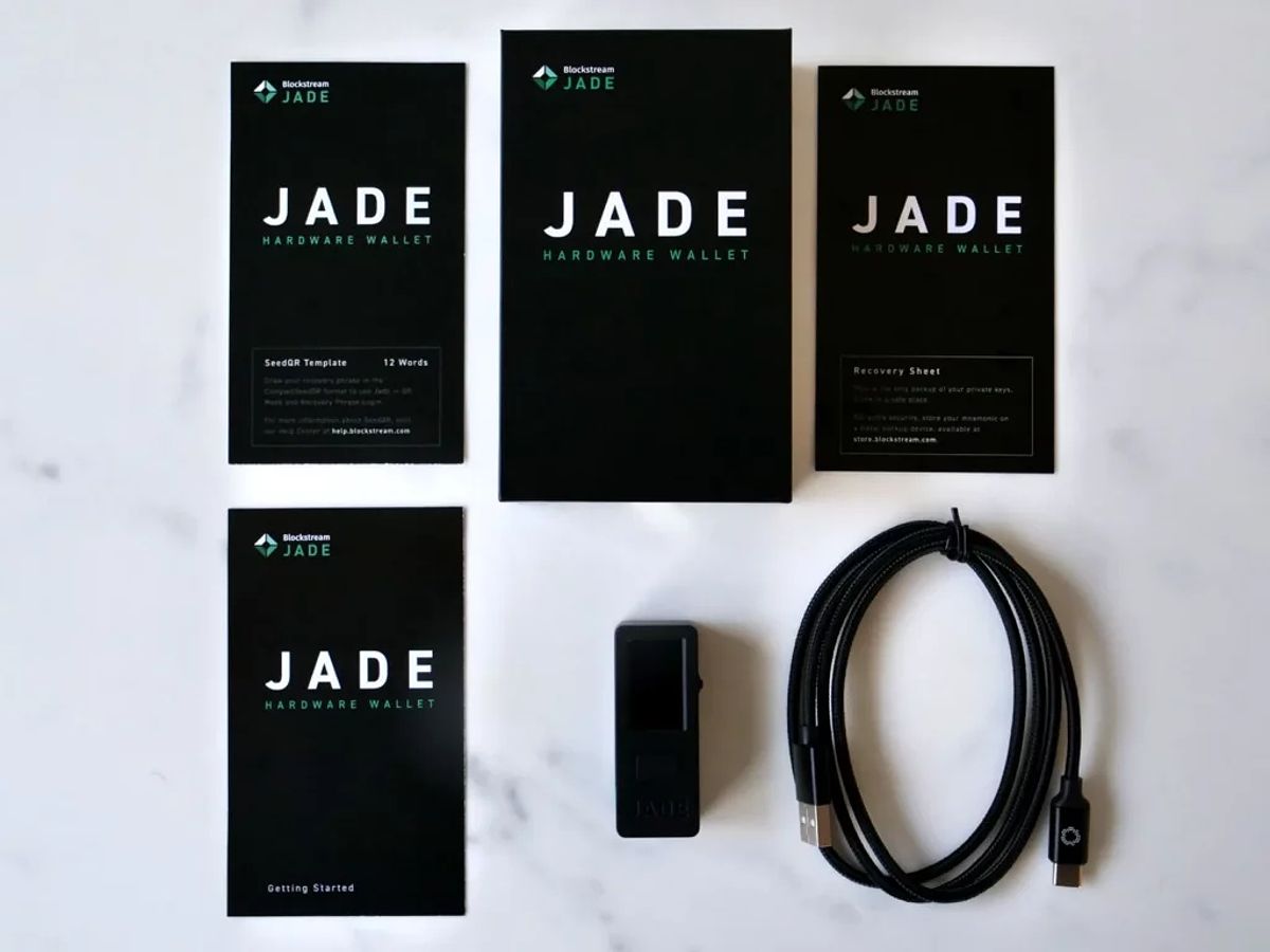 Blockstream Jade box and contents