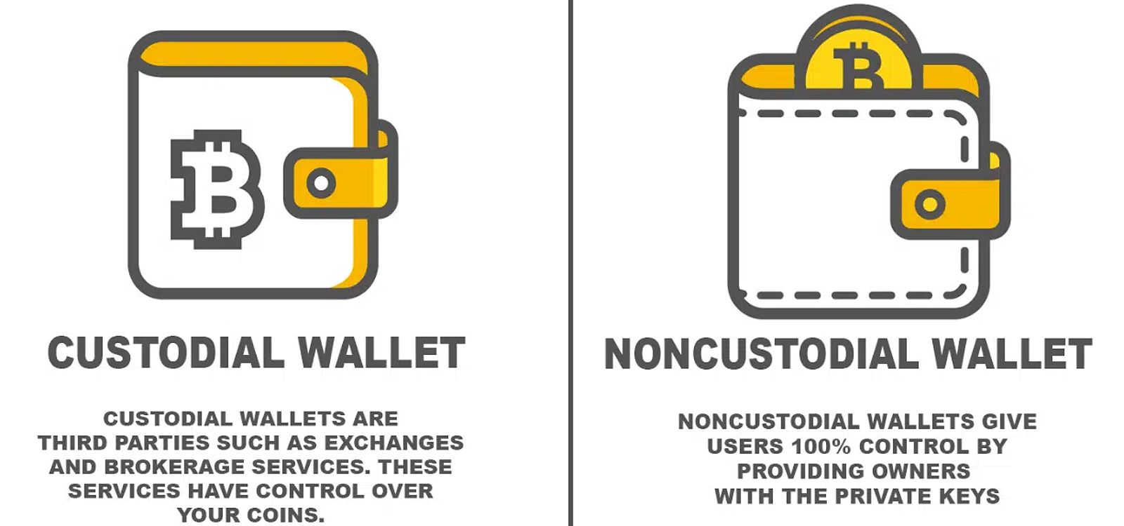 Comparison between crypto wallets and exchange wallets