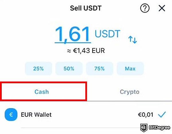 Crypto exchange withdrawal