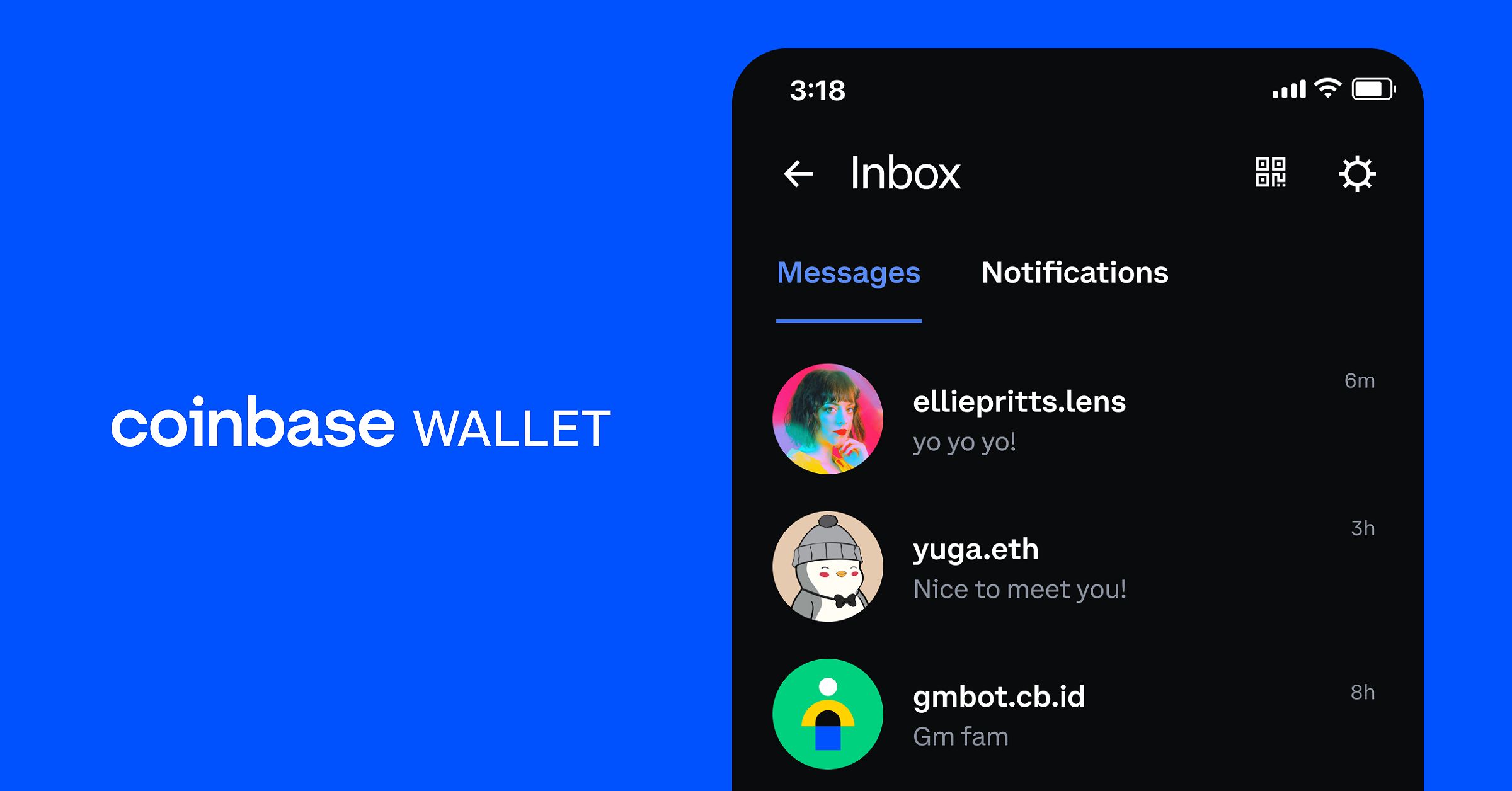 Coinbase Wallet: Integrating Messaging and Self-Custody