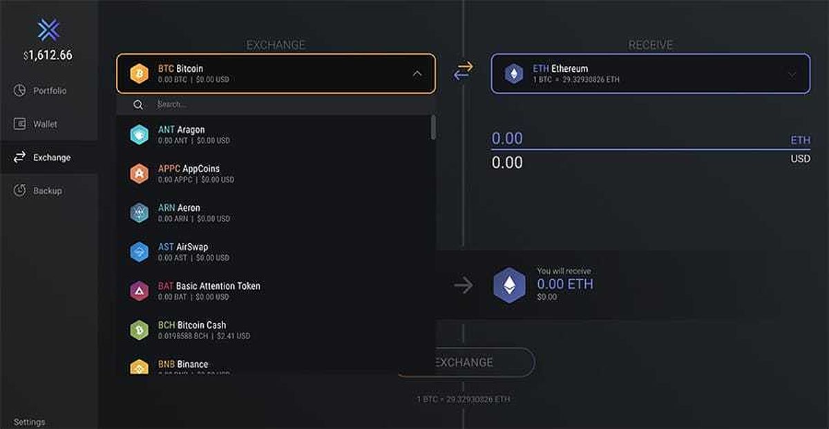 Exodus Exchange Assets