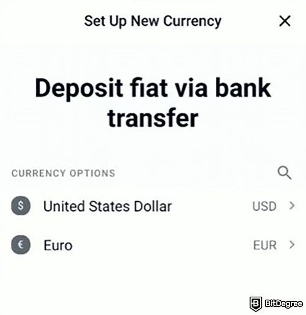 How to withdraw money from Crypto.com: Fiat currency options when depositing funds to Crypto.com.