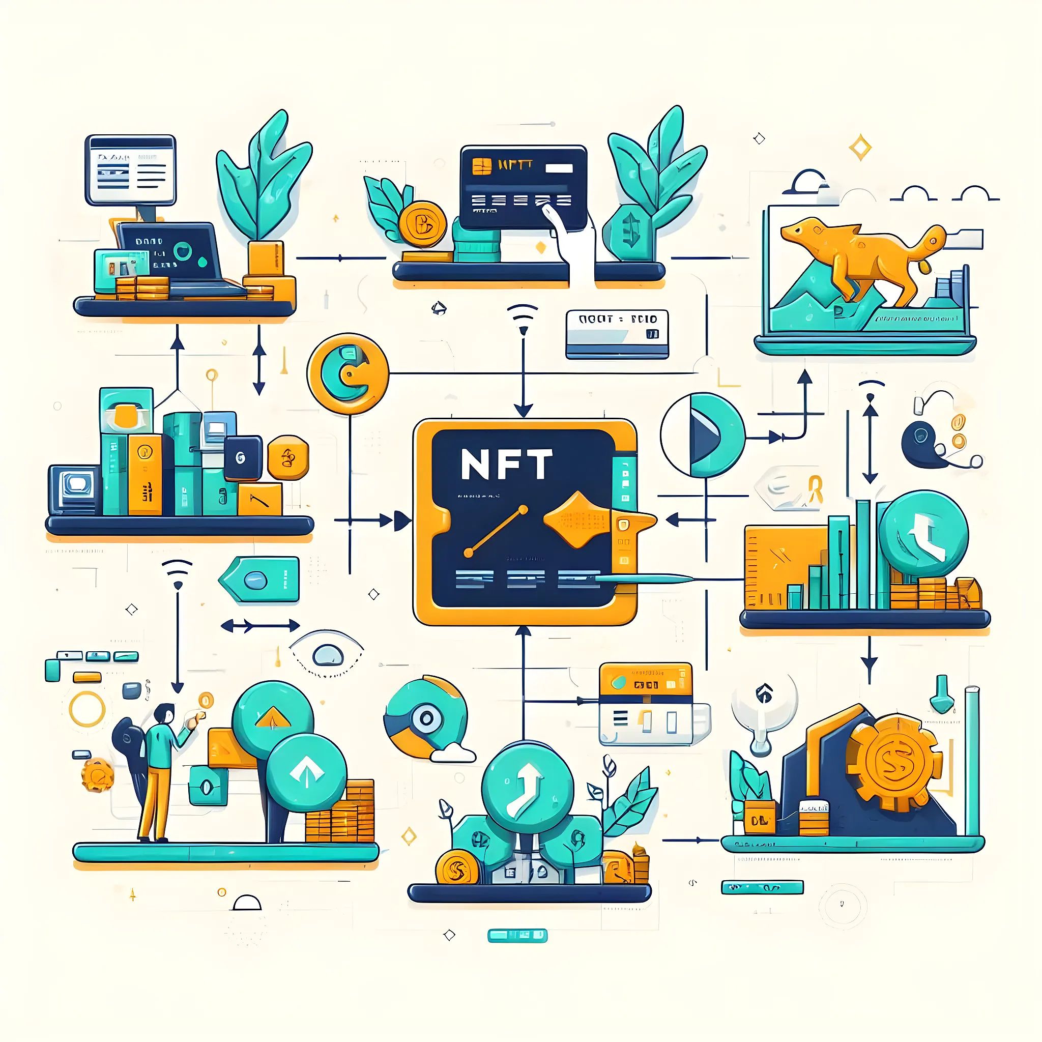 Illustrated steps to buy NFT with credit card